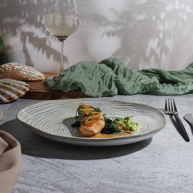 Тарелка мелкая d26см серый керамика Frutti di Mare 81222001