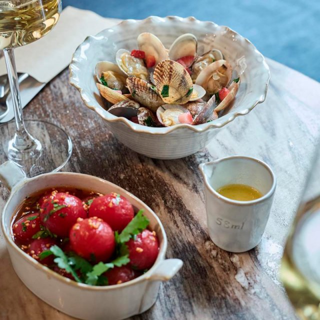 Салатник овальный 15,5х8,4х5см 200мл с ушками серый керамика Frutti di Mare 81222006