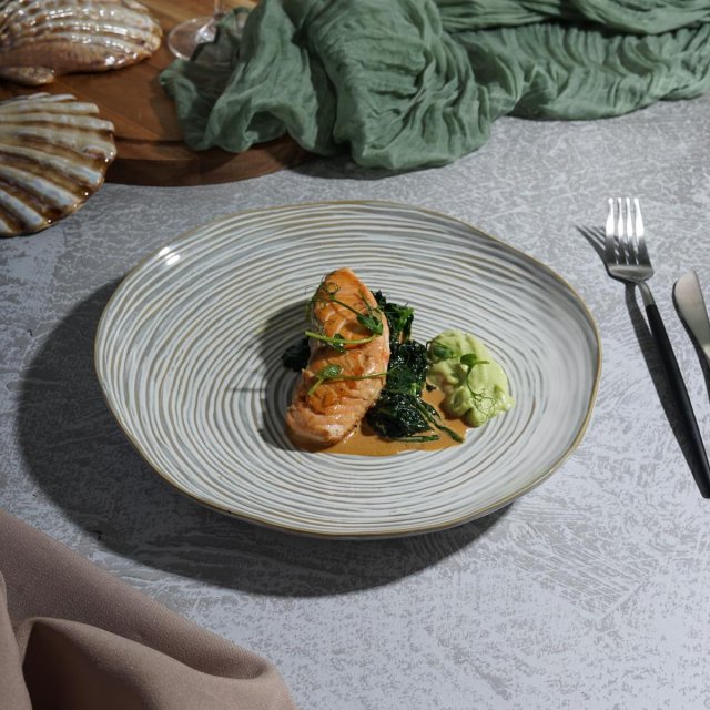 Тарелка мелкая d26см серый керамика Frutti di Mare 81222001