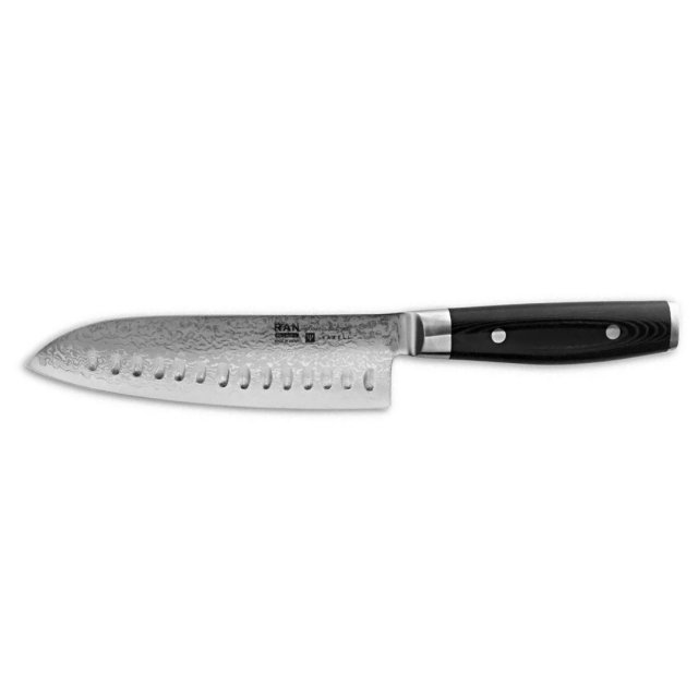 Нож поварской 16,5см Santoku Ran Yaxell 69 слоёв 36001G