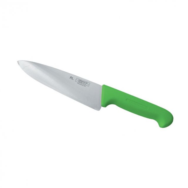 Нож поварской PRO-Line 20см, зеленая пластиковая ручка P.L. Proff Cuisine