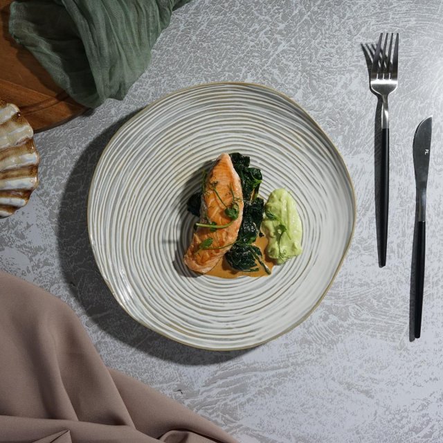 Тарелка мелкая d26см серый керамика Frutti di Mare 81222001