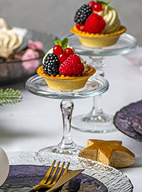 Блюдо на ножке с колпаком d10см стекло Patisserie 96632