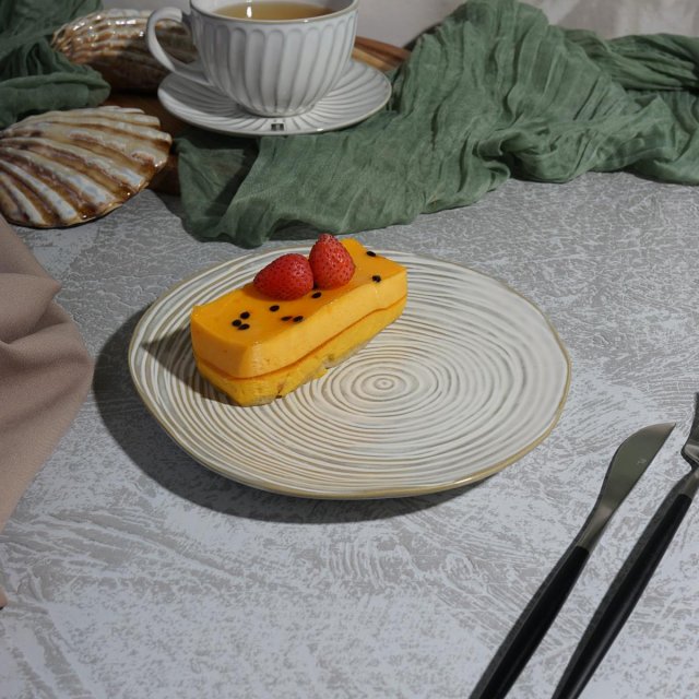 Тарелка мелкая d21см серый керамика Frutti di Mare 81222000