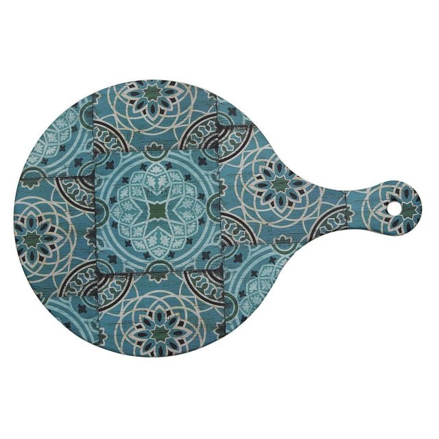 Блюдо круглое d25см меламин Damask Blue