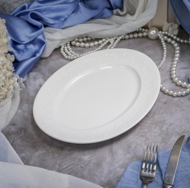 Блюдо овальное 30,5x22,7см h2,8см фарфор Primavera Casa DI Fortuna CDF PR11