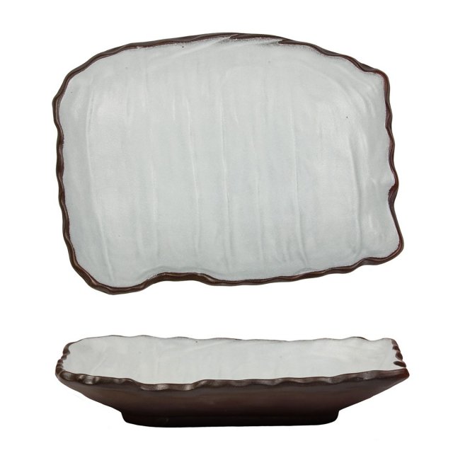 Блюдо прямоугольное 26х20см 450мл White Matt Taiga 81229035