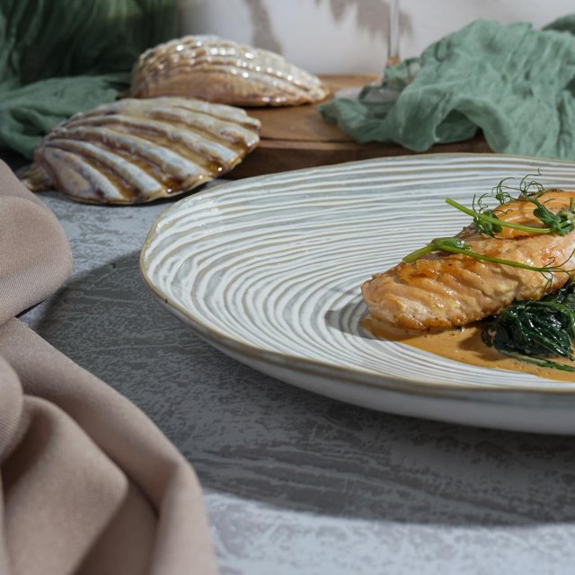 Тарелка мелкая d26см серый керамика Frutti di Mare 81222001
