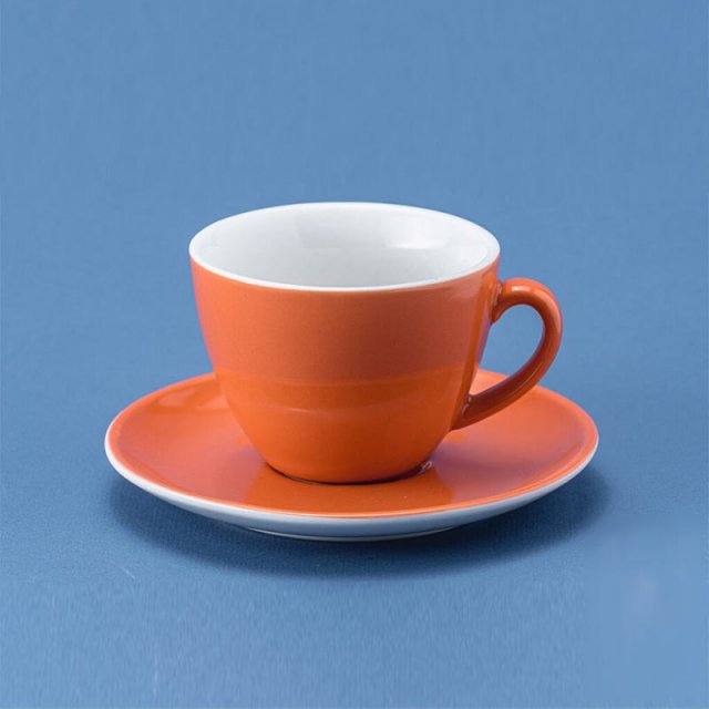 Чашка с блюдцем 200мл Barista оранжевая 81223306